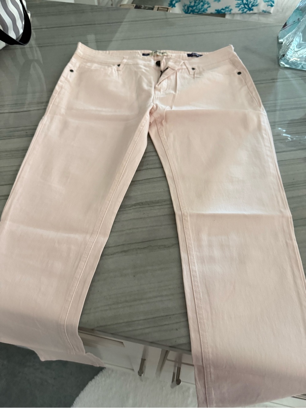 Vigold Soft Blush Straight-Leg Jeans